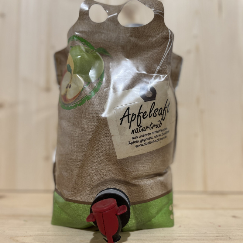 Apfelsaft Naturtrüb 3 Liter Bag Obsthof Spinner